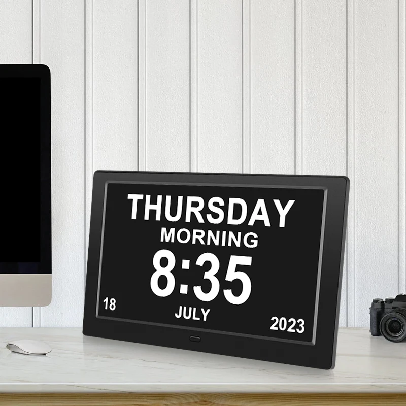 2024 Low price Demented  Large Day And Date Easy Setup Digital Clock Dementia Clock For Seniors Elderly