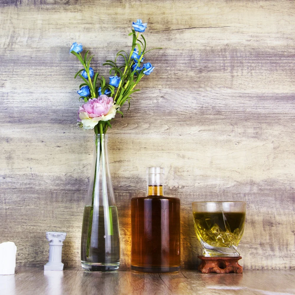 500 ml Liquor Empty Glass Bottle High White Material Glass Bottle For Rum Vodka Whisky