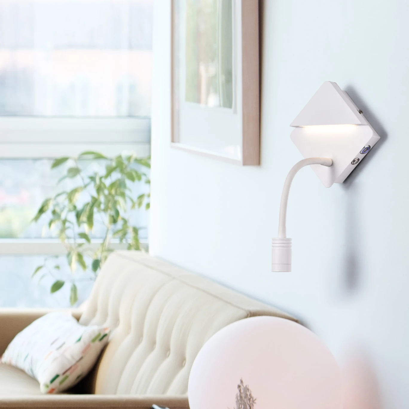 Indoor fashion  modern hotel bedroom bed headboard wall night light surface led reading wall lamp
