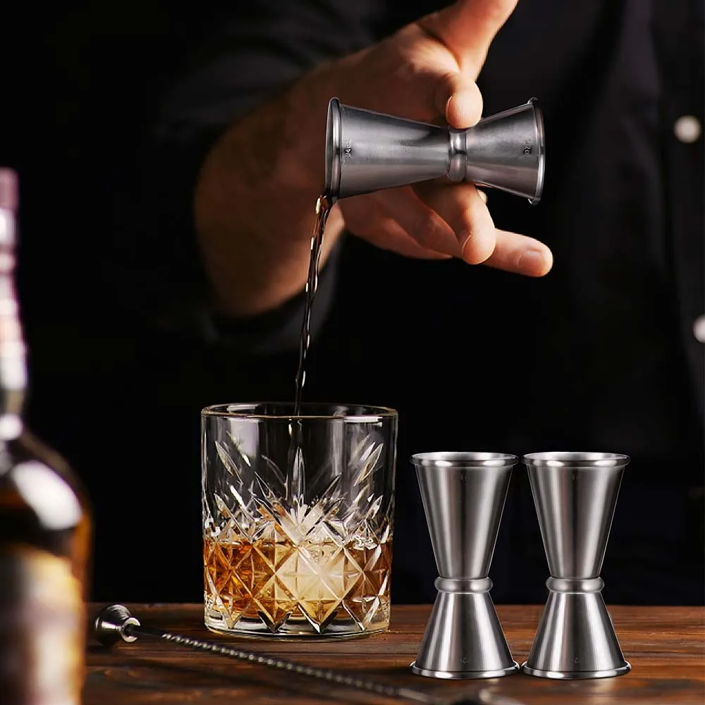 Барменская посуда мерный черный пистолет 30 мл/60 мл bacardi из нержавеющей стали jigger