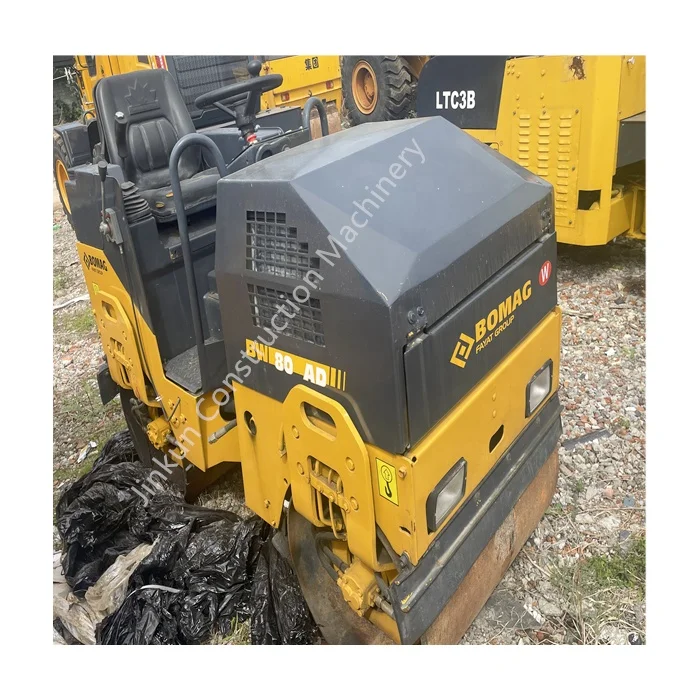BOMAG 3-тонный роликовый мини-Вибрационный ролик BW80AD трехтонный Малый дорожный каток