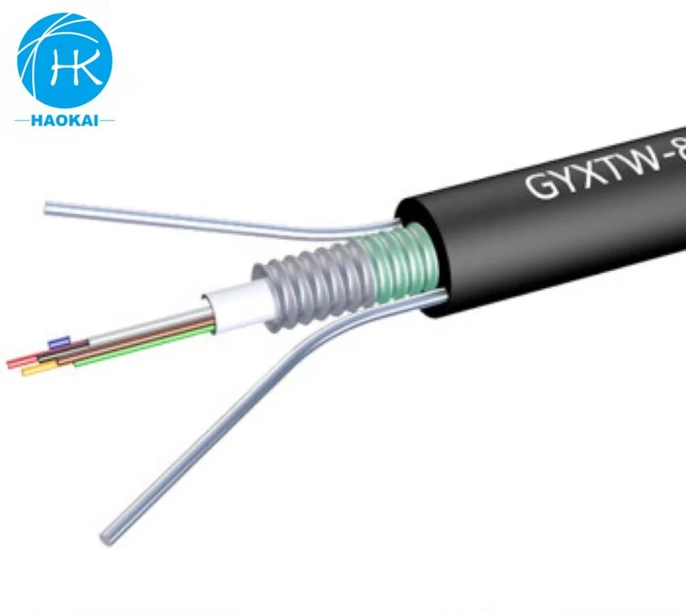 Light Armored 2-12f Single mode/Multimode GYXTW Optical Fiber Cable 1km Price