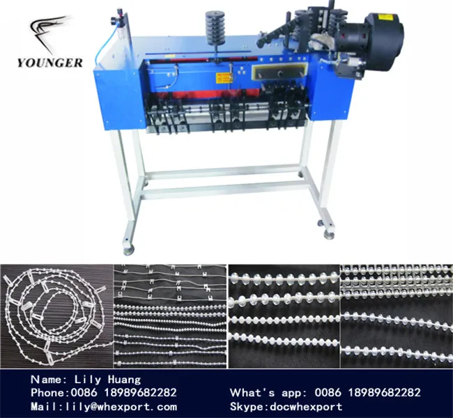 
automatic jewelry roller blinds plastic round string curtain beads ball chain assembly making machine 