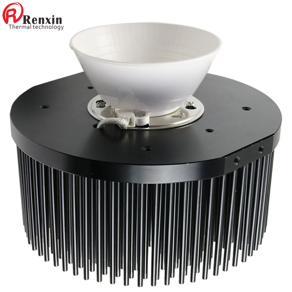 Factory Supply Aluminum Pin Fin Cold Forging Heatsink with Black Anodizing