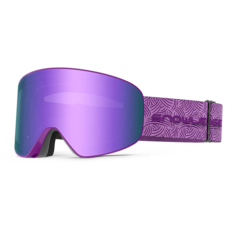 Зимние женские лыжные очки SNOWLEDGE двухслойные UV400 противотуманные маски мужские для сноуборда