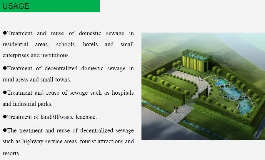 Good Price Biological Treatment Intergrated Sewage Treatment Equipment for Factories/Mines/Food/slaughter/tourist/railways/homes