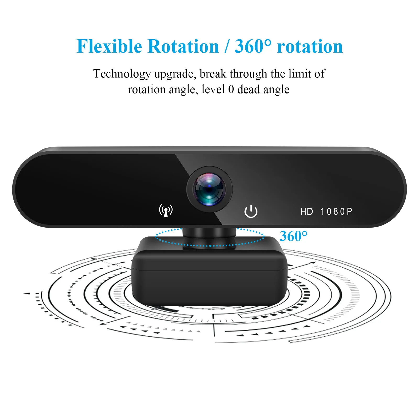  Full HD Autofocus USB Streaming Microphone PC Computer Web Camera Cover 1080P 4K