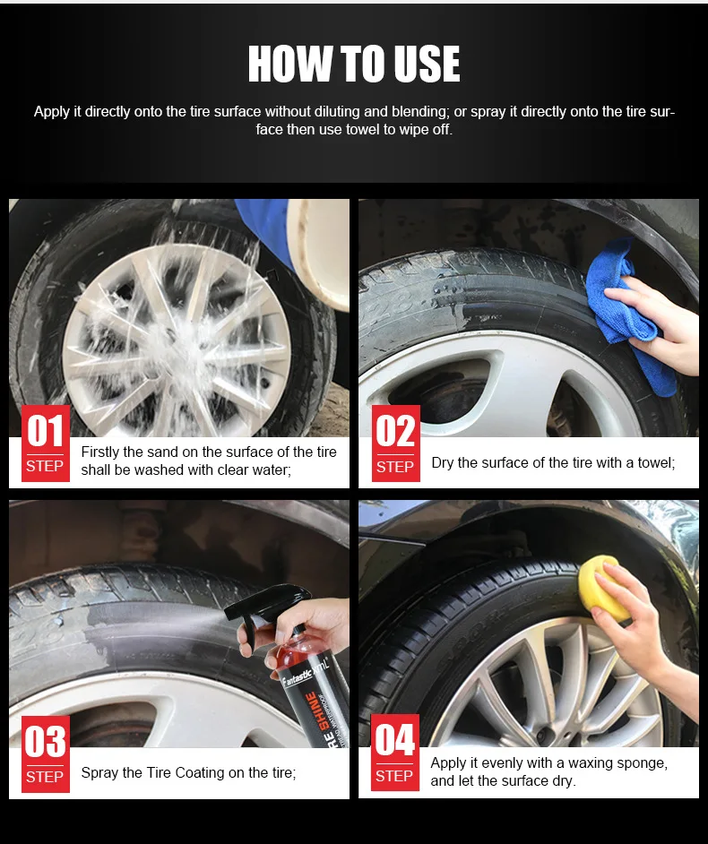 car tire shine spray