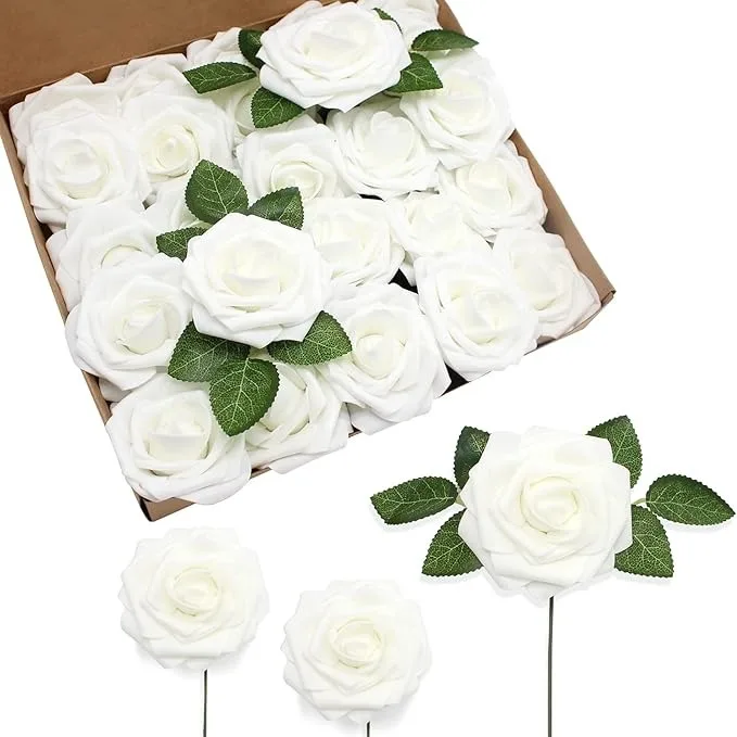 Customizable Roses with Stems for DIY Wedding Bouquets Bridal Shower Centerpieces Artificial flower for Wedding Decoration
