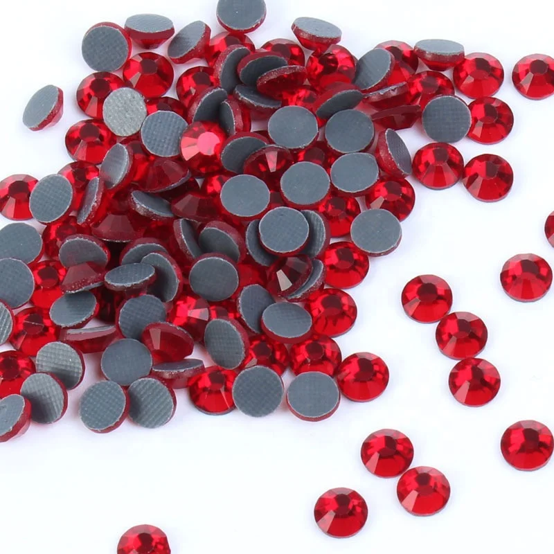 Meiyin Meilin DMC Hotfix Rhinestone Bulk Flat Back  Glass Hot fix Rhinestones  For iron on patches apparel dress