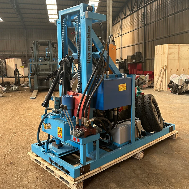 LIYO LY150 Mobile Small 120m 150m Deep Diesel Borehole Water Well Drilling Rig Machine For Sale