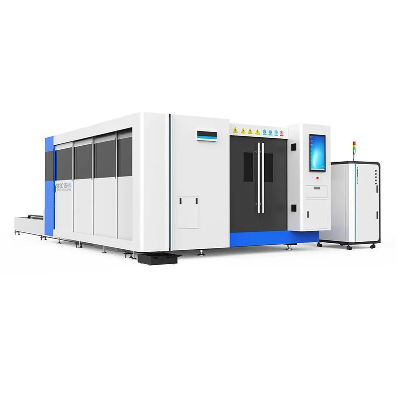 China Shandong manufactory Large Size 3015HM Protective Cover Metal Plate Fiber Laser Cutting tube pipe Machine equipment