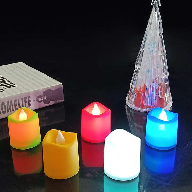 Top picks Smokeless Flameless MultiColor LED Plastic Candle Decorative Colour Changing Tea Light Candles  Home Decoration Candle