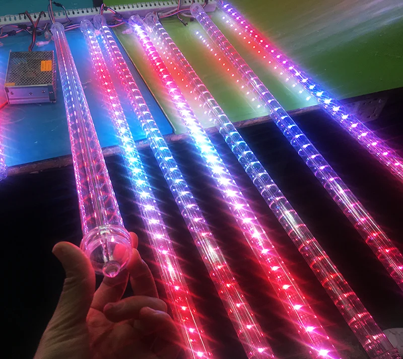 Клубный дизайн 3D dc12V 5v Цифровой DMX метеорит 360 градусов dmx rgb Пиксельная Светодиодная