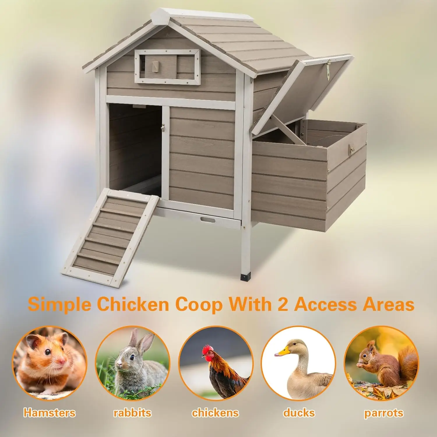 2024 Hot Sale outdoor large wood pet house cages chicken coop houses for laying hens