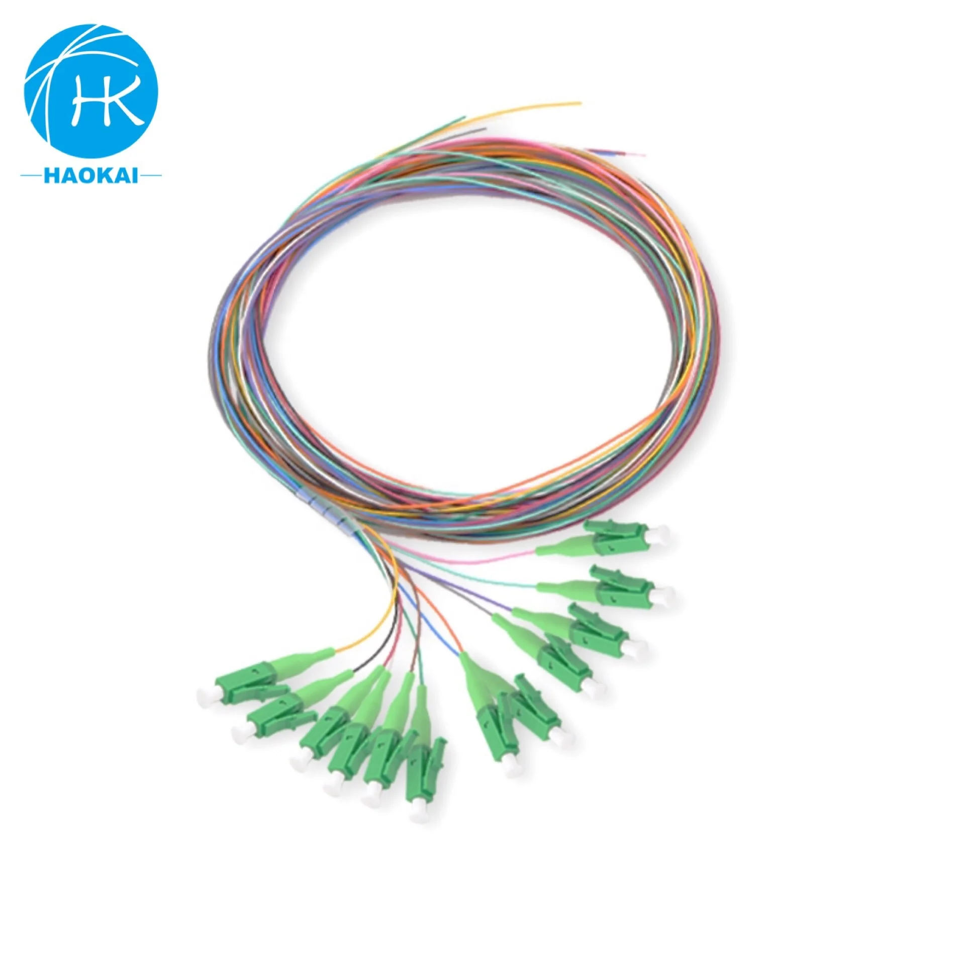 12 Core Waterproof Sc Apc Color Optical 0.9Mm 12Core Fiber Optic Pigtail