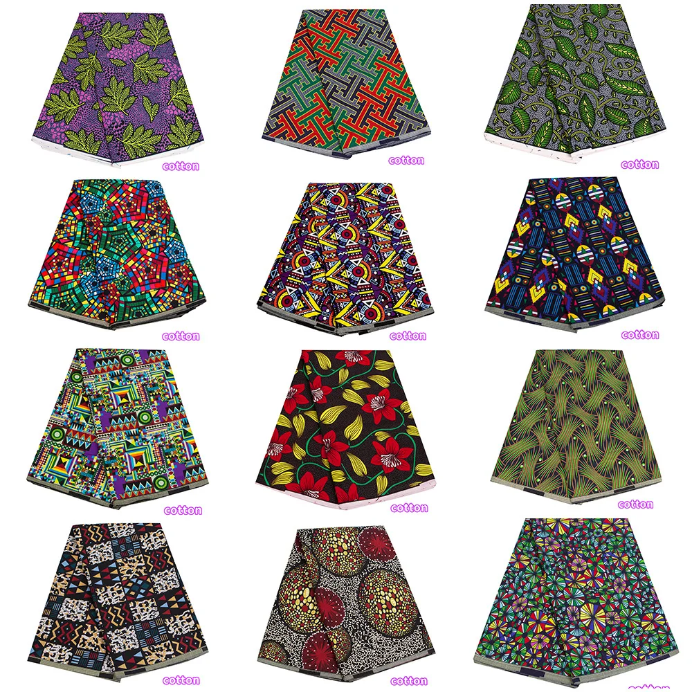 Factory wholesale 100% cotton batik fabric cotton free sample african wax fabric wax print fabric
