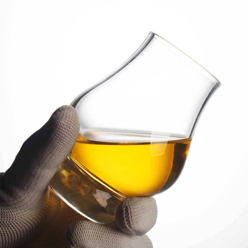 Handcrafted Good Bourbon Whisky Crystal Glass Snifter Shot Glass for Whiskey Smell Tasting Cognac Brandy