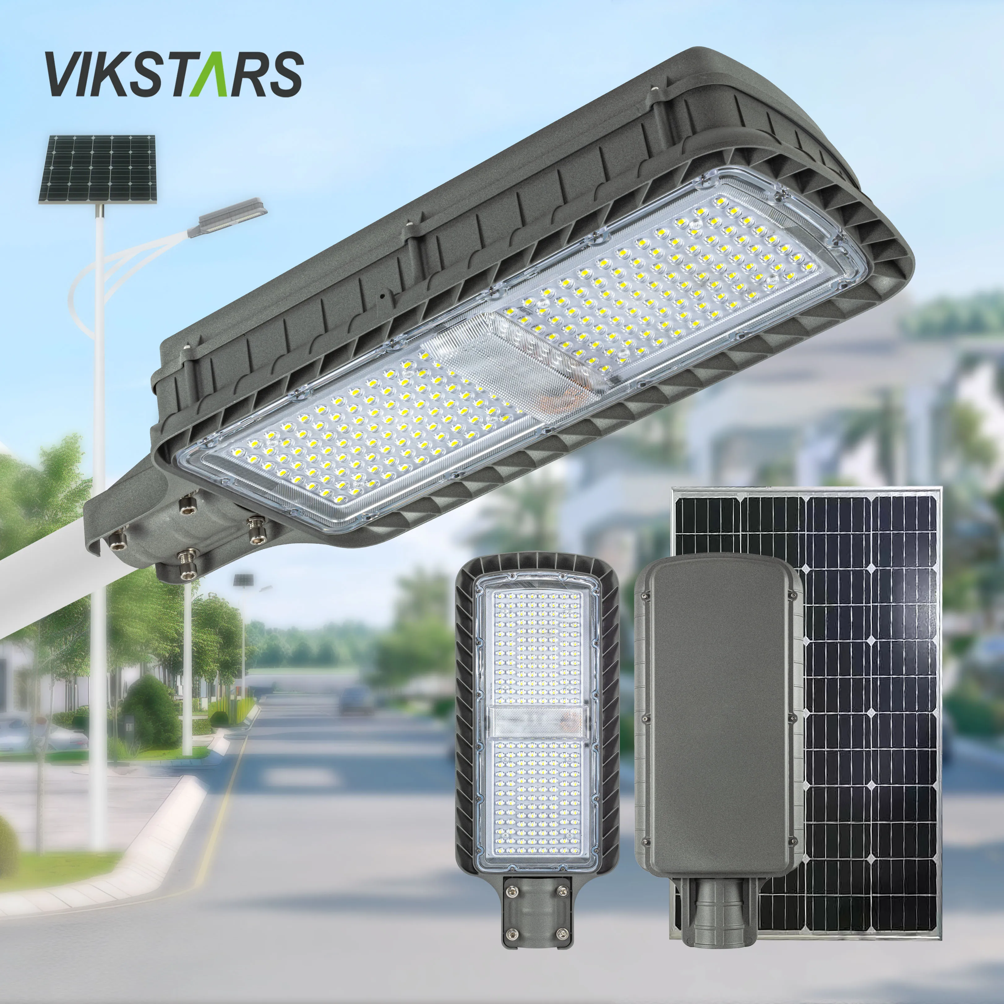 Уличный фонарь на солнечной батарее 10 м 12