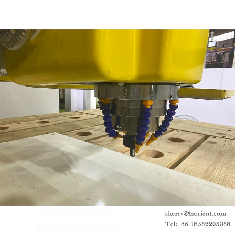 5 Axis Cnc Stone Saw bridge Cutting Machine Vacuum Suction Sup With Automatic Multifunction 5 Axis Stone Machinery