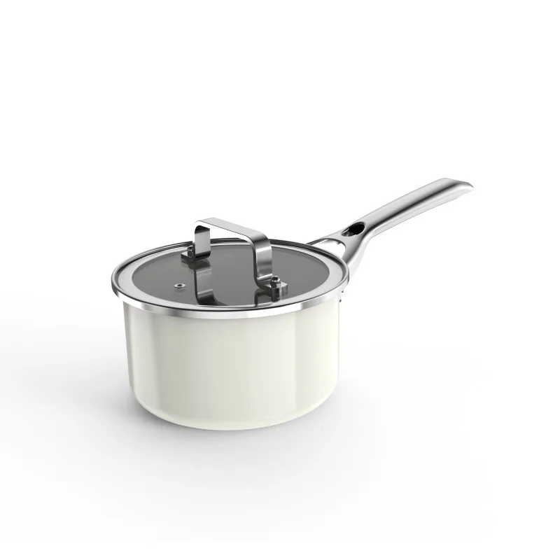Household Enamel Cookware Set Non stick Pan Frying Pan Milk Pot Soup Three Piece Gift Pot Wholesale