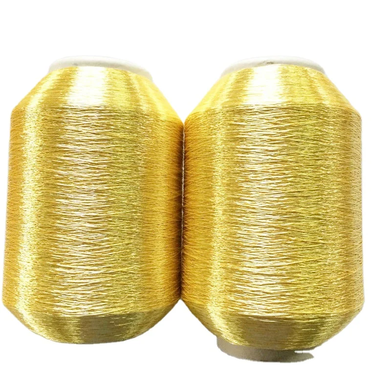 ST Тип 600D настоящая золотая металлическая пряжа вискоза люрексная нить