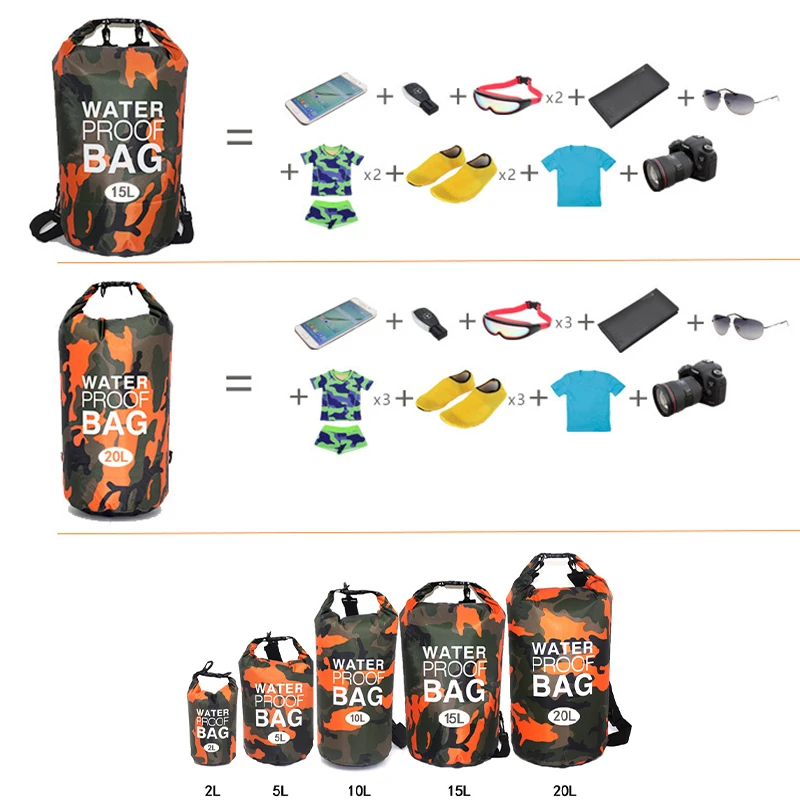 OEM Custom Logo Boating Hiking Kayak Water Proof Floating Roll Top Dry backpack Water sports Outdoor Waterproof Dry Bag