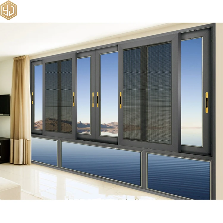 Design For Home Aluminum Window Tempered Glass Sliding Windows 8 Years Warranty