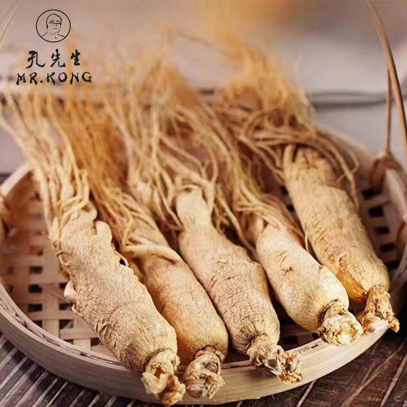 Packaged Chinese Herb Wild Plant Ginseng Root White Ginseng Root