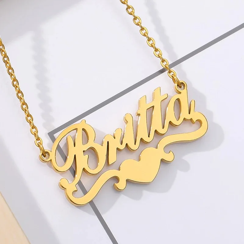 New Products Accessories Stainless Steel Name Custom Necklace DIY English Letter Necklace