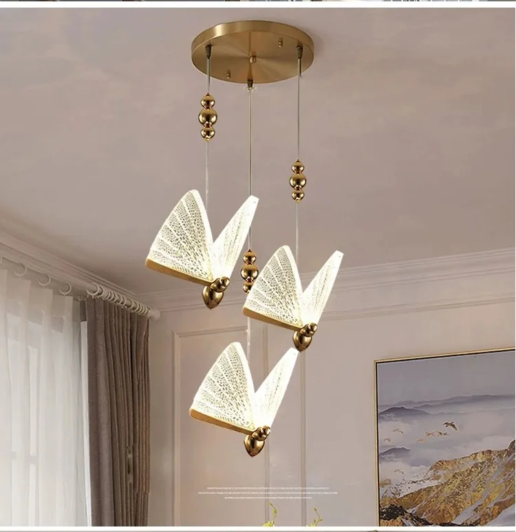 Люстра в скандинавском стиле, роскошная акриловая люстра, современный потолок, простая светодиодная люстра