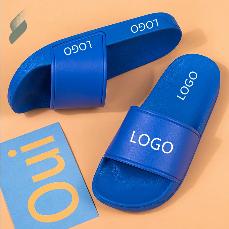 2021 Manufacturer Women Bathroom Customized Logo Home Unisex Print Sandals Flat Men Summer Slides Rubber Slippers