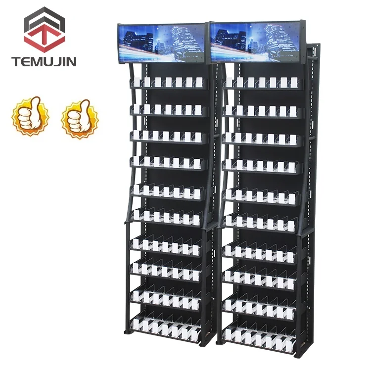OEM ODM Showroom Showy Beauty Display Stand Suppliers Side Retail Metal Stainless Steel Metal Display Cabinet Storage Shelves