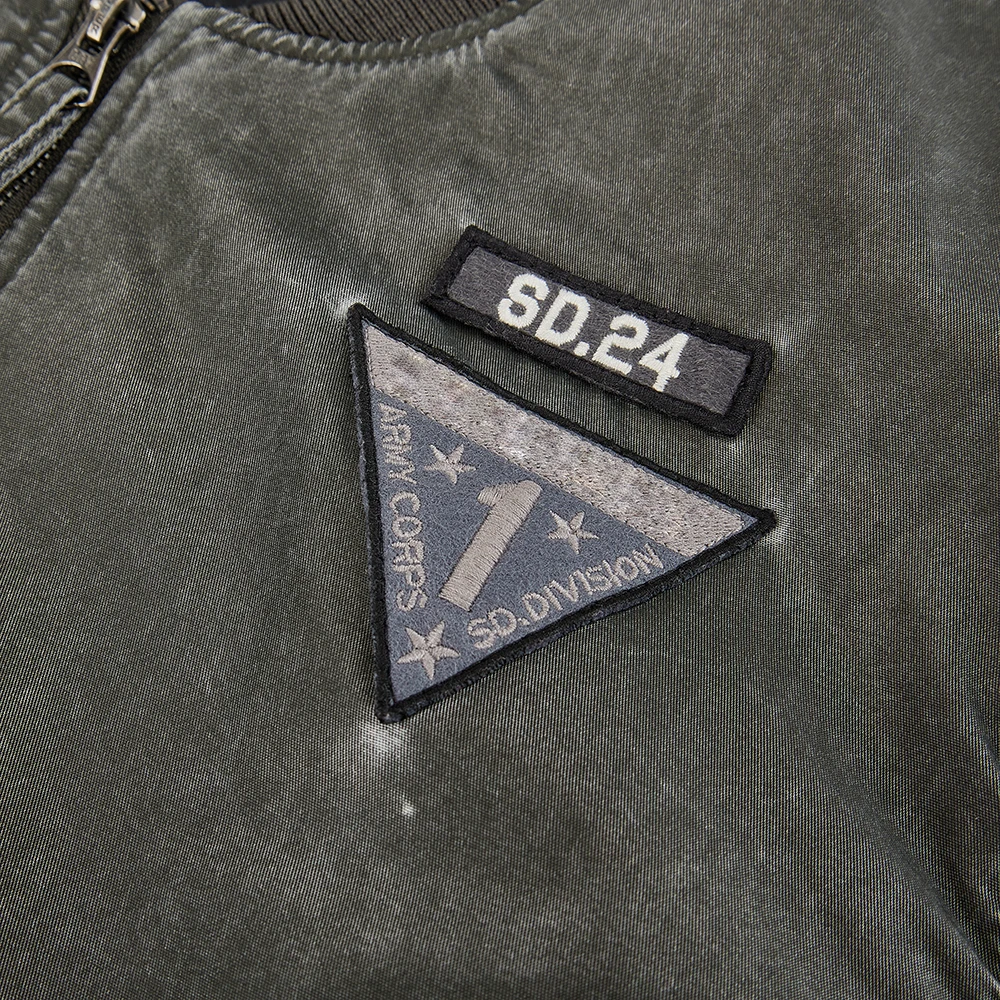 Windbreaker custom warm casual padded coat embroidered patches nylon men outerwear winter jacket waterproof bomber jacket men