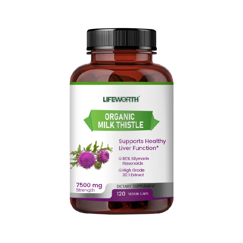 Lifeworth Liver Detox Cleanse Supplement Capsule/Liquid Milk Thistle Artichoke Root Extract Liver Health OEM