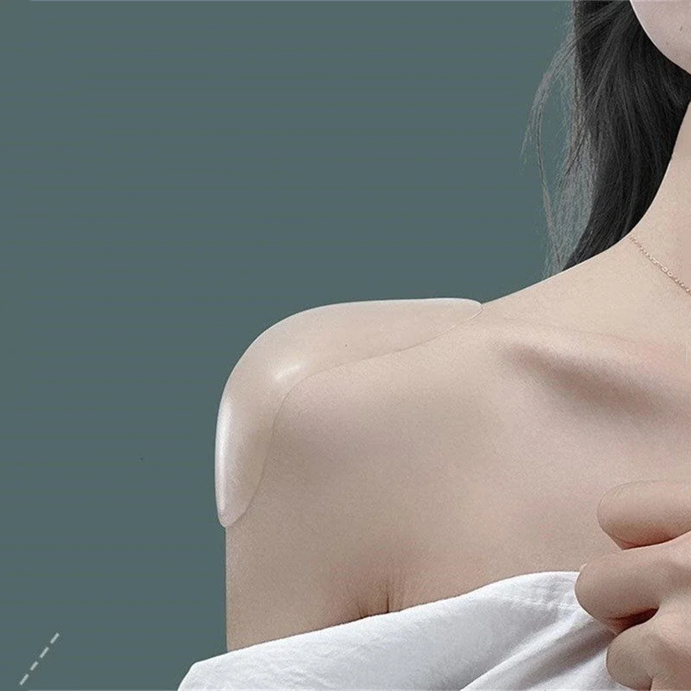 shoulder pads Self Adhesive Silicone Shoulder Pad Naturally Soft Breathable Anti-Slip Sponge Shoulder Push-up Pad DIY