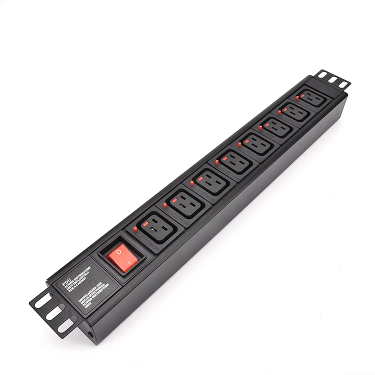 C19 Output 16A Master Switch 8*Locked IEC PDU Socket