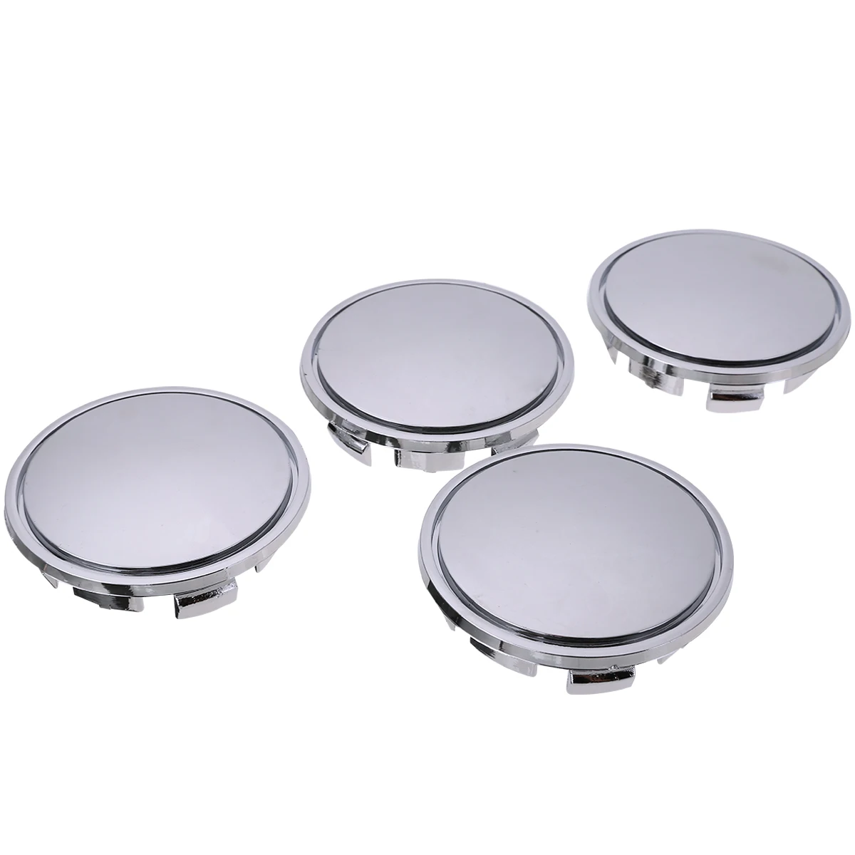 4pcs 65mm Universal Plastic Car Wheel Center Hub for Cap Cover Silver No Logo