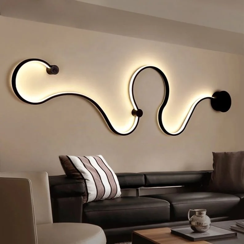 2021 Художественная Современная стильная светодиодная настенная лампа декоративная комнатная Минималистичная гостиная