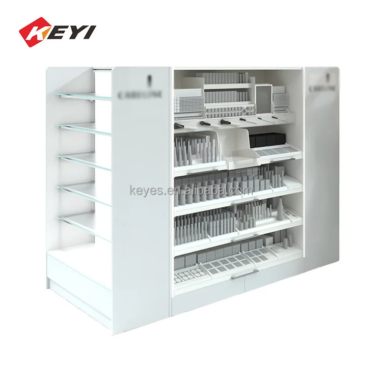 Customized High Quality Lipstick Display Furniture Shopping Mall Cosmetic Display Showcase Fashion Perfume Shop Display Cabinet