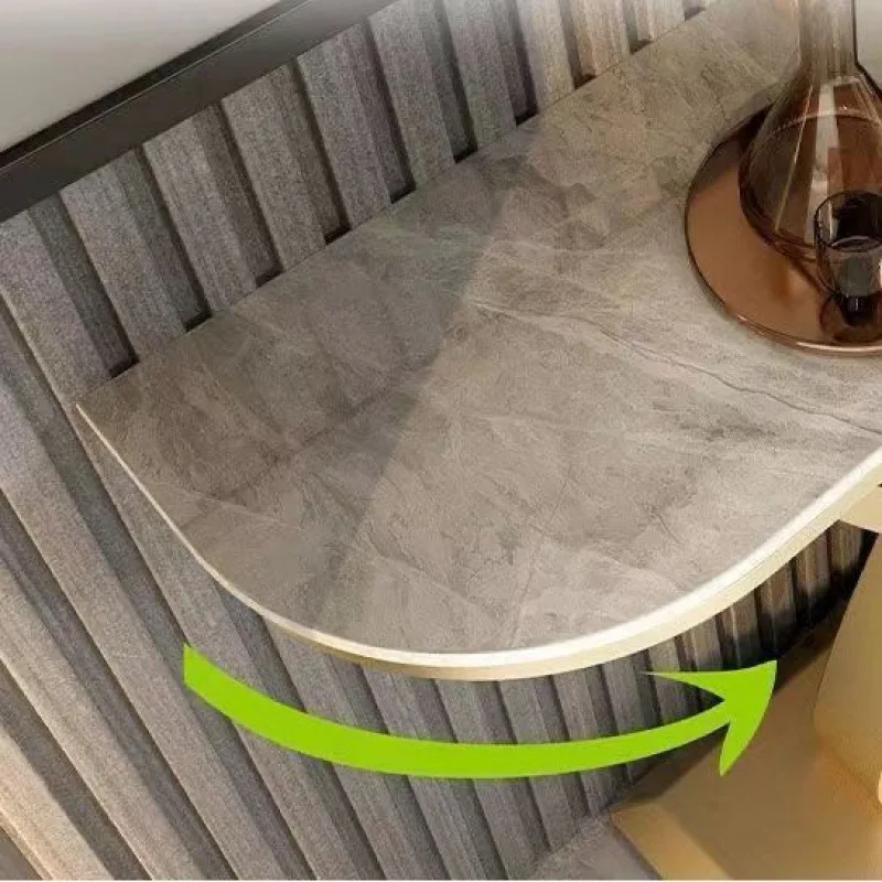 Light luxury new Chinese entrance table modern simple entry door living room super narrow semi-circle decorative table