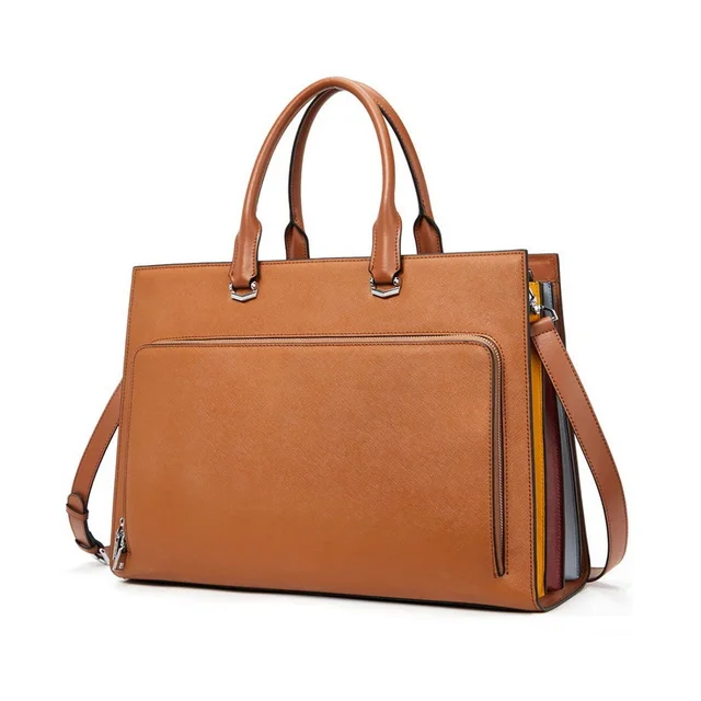 Waterproof Laptop Bag Shoulder Tote Bag Vegan PU Leather Men Laptop Bag