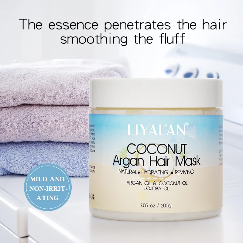 Organic Conditioner Coconut Argan Private Label Hair Spa Moisturizing Smoothing Hair Mask