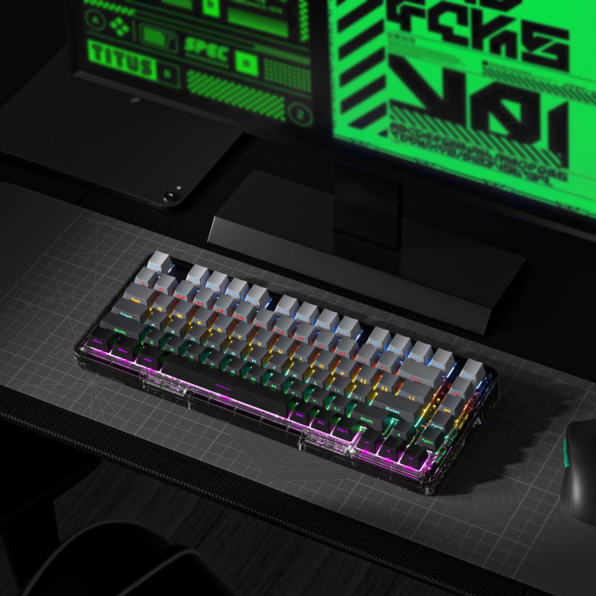 ZIFRIEND ZT82 80% TLK Custom Keyboard Kit hotswap wireless USB Gasket RGB Backlit Gaming Mechanical Keyboard PC laptop Keyboard
