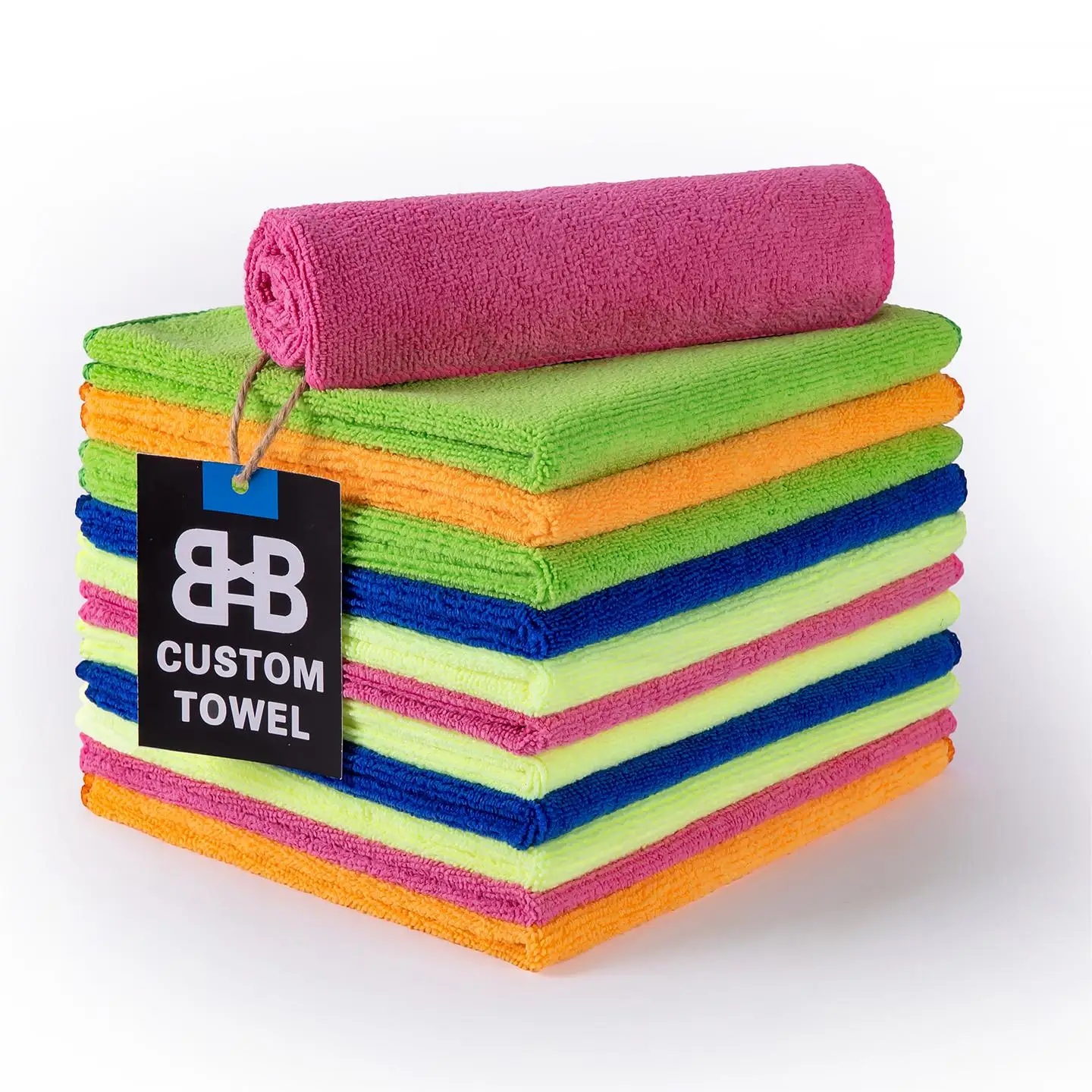 Customized Laser LOGO Wholesale Microfiber Car Cleaning Towel Strong Absorbent Kitchen Tollas Towel Durable Dish Cloths Rags