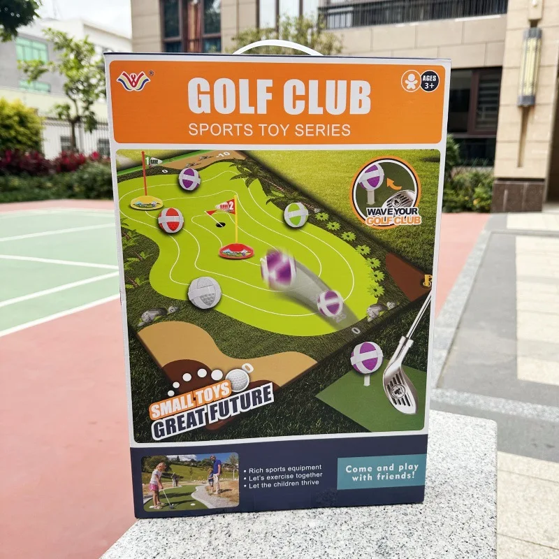 Hot Portable Golf Game Set Chipping Golf Floor 140CM*98CM Play Mat Indoor Outdoor Home Training Hitting Exercise Sports