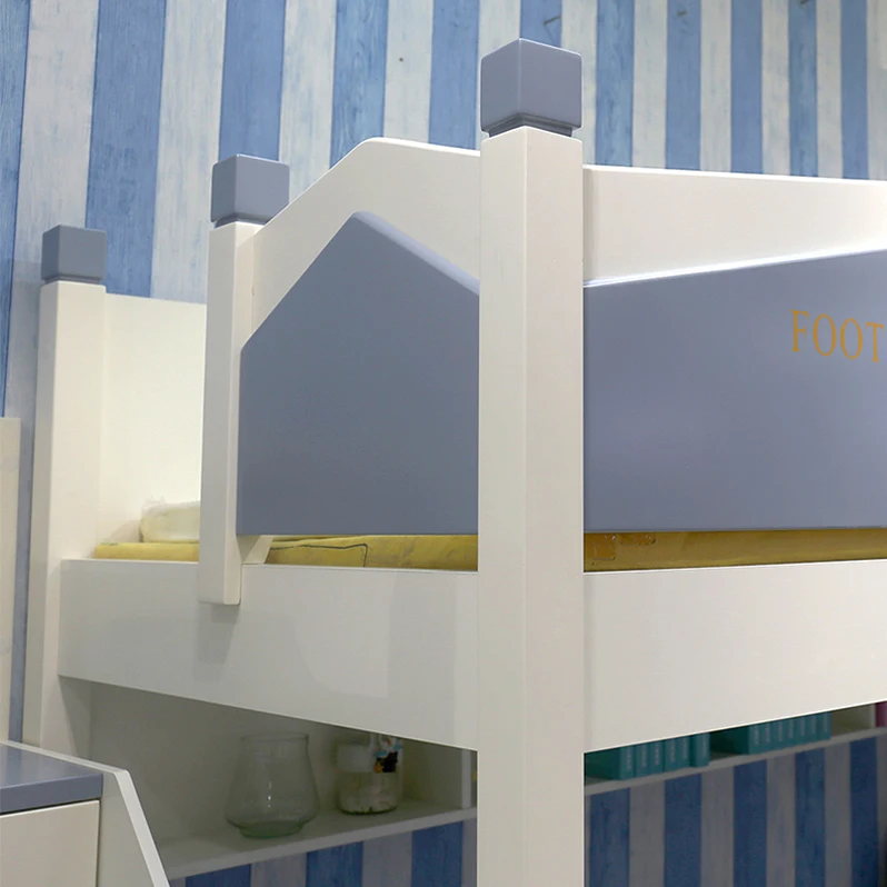 Детская двухъярусная кровать, мебель для спальни, деревянная кровать с лестницами и ящиками