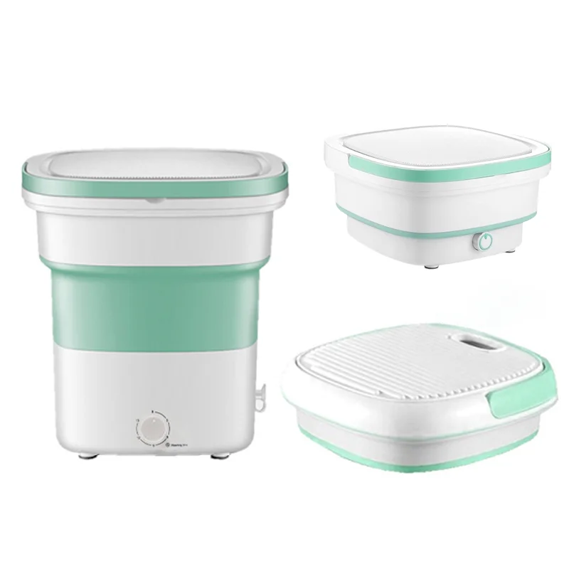 220V Ultrasonic Portable Foldable Fast Cleaning Spin Dryer Mini Washing Machine For Underwear Socks Small Travel Laundry