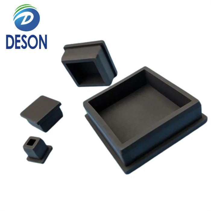 Deson High Temperature Silicone Rectangular Plastic Pe Square Pipe End Caps Tubing Insert Plugs Black Part Rubber Plug