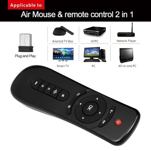 Беспроводной ручной пульт дистанционного управления Fly Air Mouse 2 4 ГГц 6 осей USB-приемник адаптер для Smart TV Android Box Proje